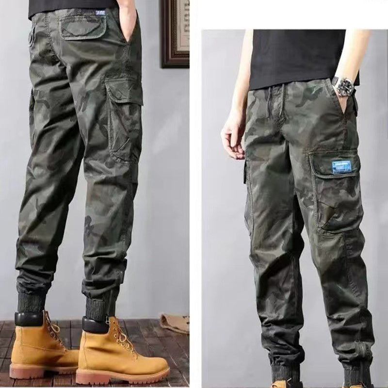 Men Camouflage Pocket Casual Trousers