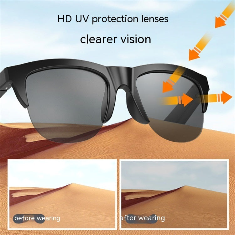 Wireless Touch Bluetooth Headset Smart Sun Glasses