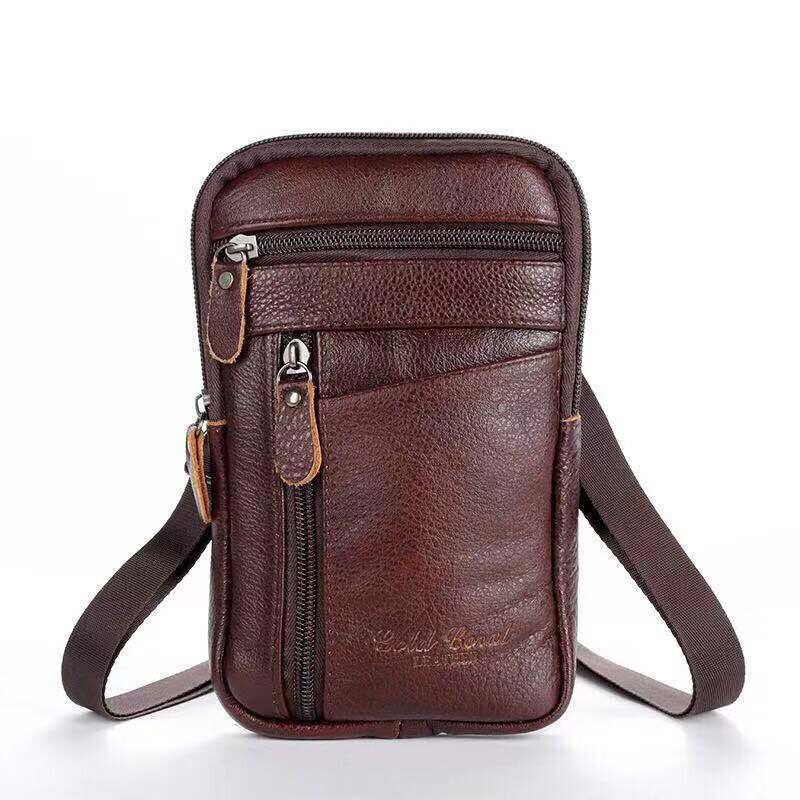Men's Leather Phone Belt Bag & Shoulder Pouch – Waist Pack for Travel & Daily Carry – UK