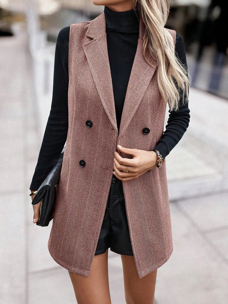 Women's Sleeveless Tailored Vest Jacket - Coalboyz product image 5