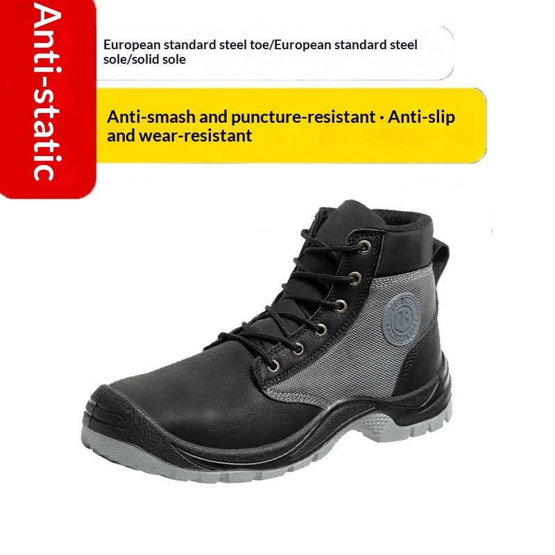 Men's High-Top Leather Work Boots - Coalboyz product image 7