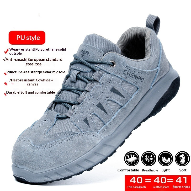 Mens Safety Shoes Puncture-Resistant And Impact-Resistant Work Boots