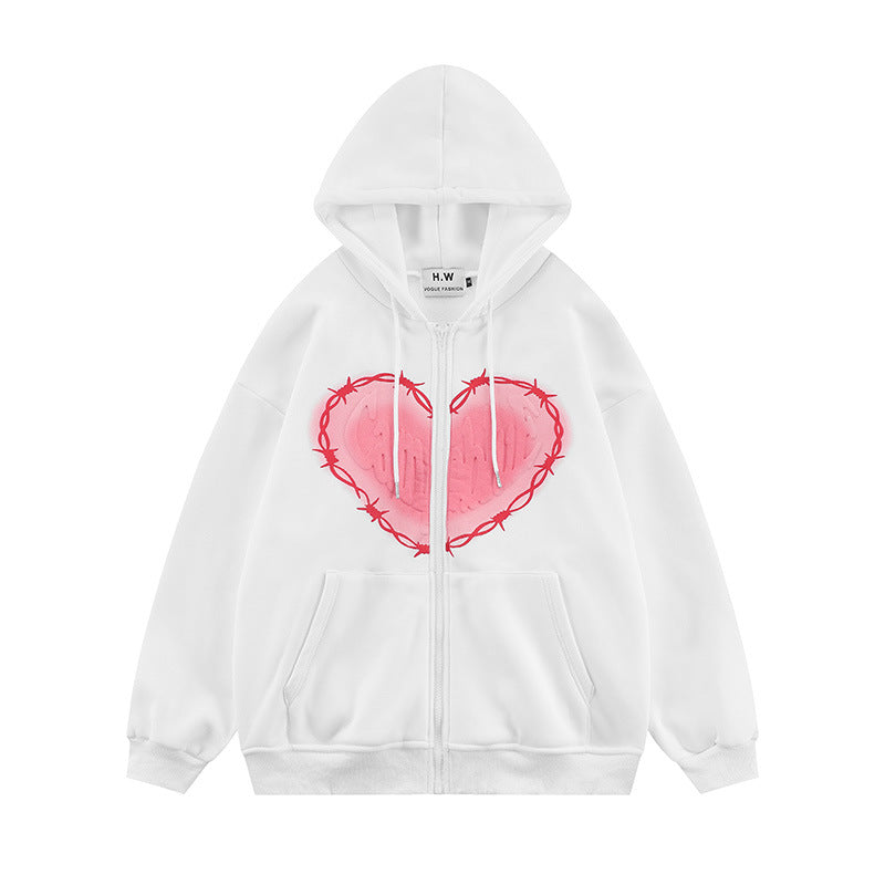 Heartbeat Foam Hoodie – Unisex Streetwear Essential