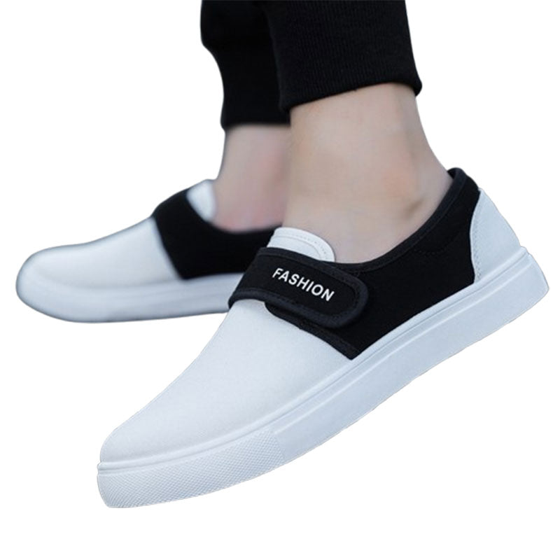 Canvas Flat Shoes Men Velcro Casual Sneakers