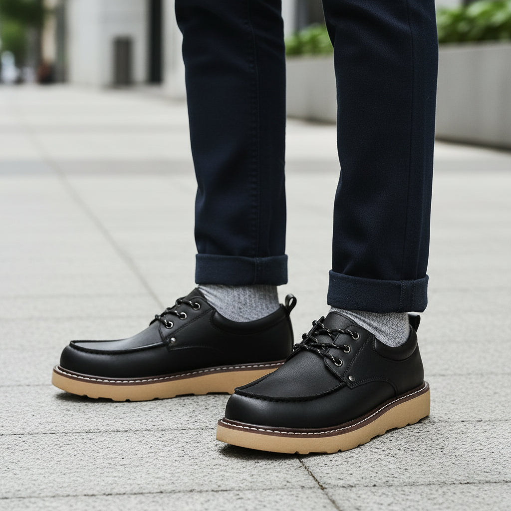 American Work Shoes Low-top Men's Martin Boots Big Head Leather Shoes Genuine Leather Shoes