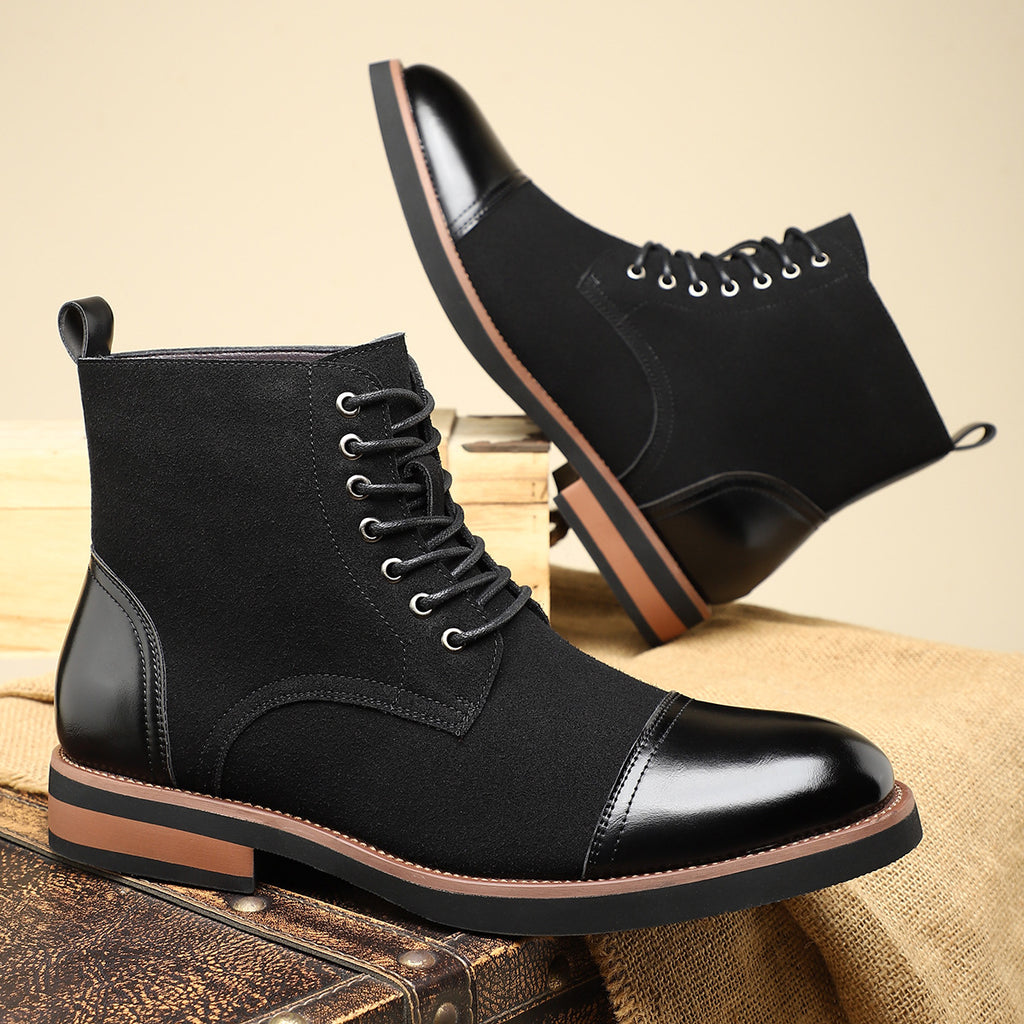 Men's Toe-Cap Mid-Calf Leather Boots - Coalboyz product image 3