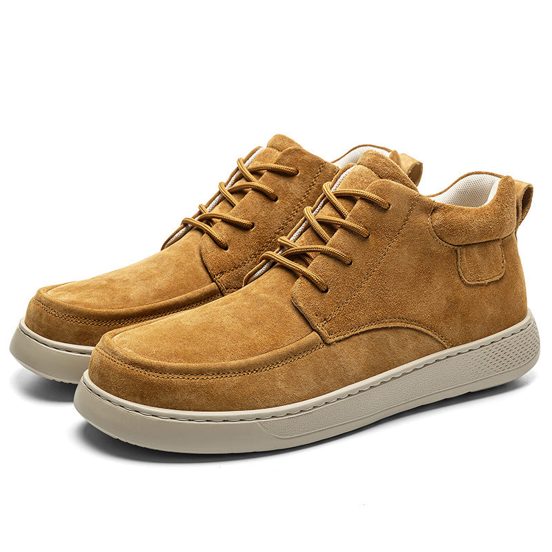 Young Men's Middle-top Casual Retro Work Shoes