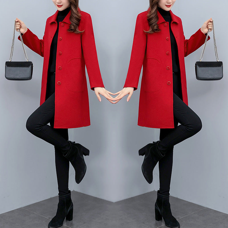 Autumn And Winter Woolen Coat Women