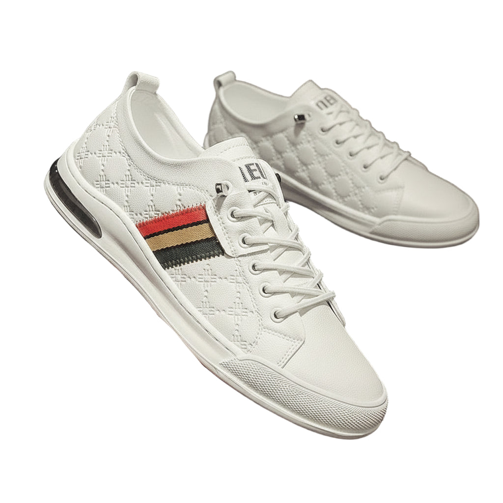 Men's Casual Leather Shoes Versatile Leather Board Shoes Thin Style Breathable