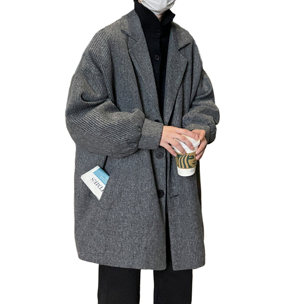 Men's Trendy Versatile High-end Fashion Wool Coat