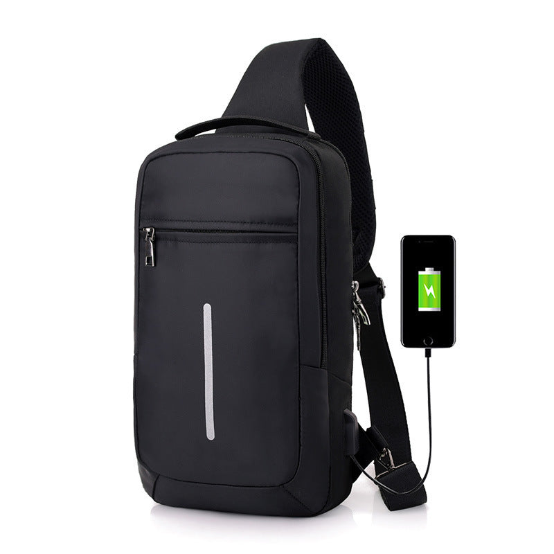 Anti-Theft USB Charging Chest Bag – Waterproof Crossbody Sling for Travel & Daily Use