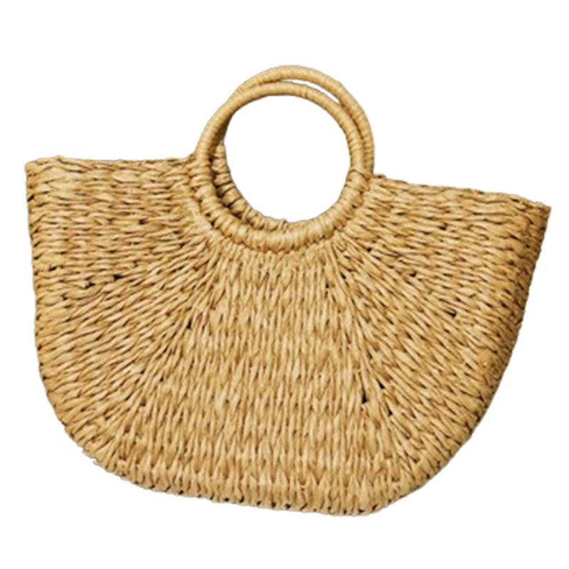 Seaside Holiday Woven One Shoulder All Match Straw Bag