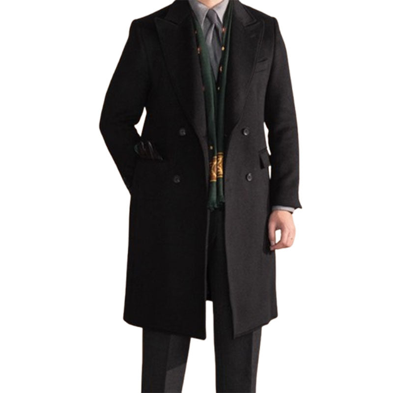 Double Breasted Coat Wool Atmospheric Field Coat