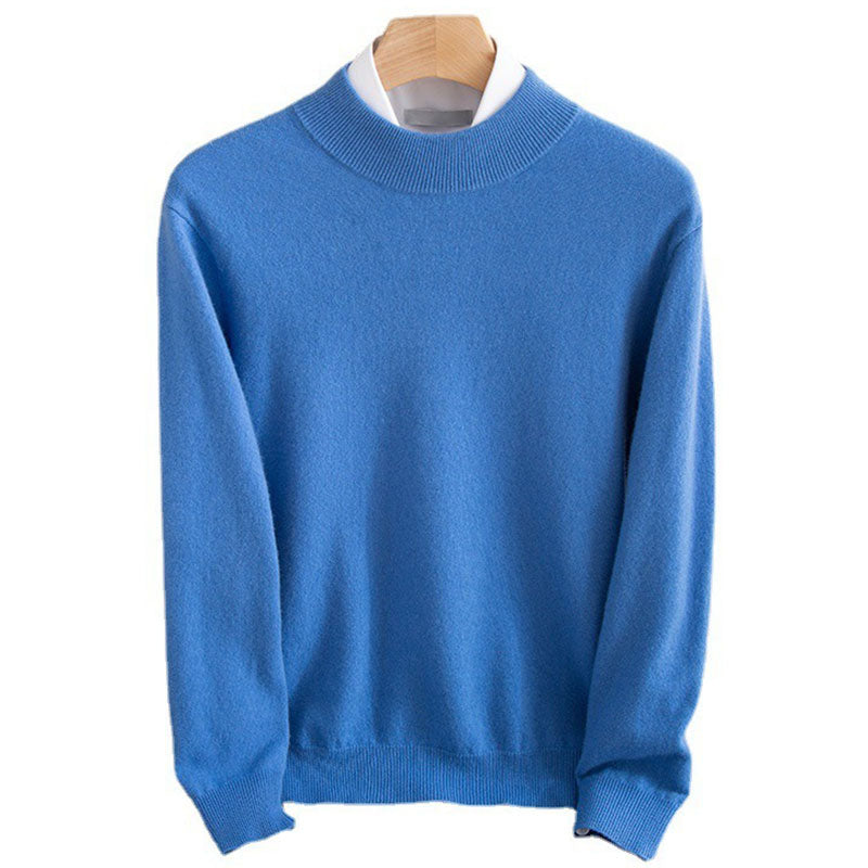 Half-collar Wool Sweater Male