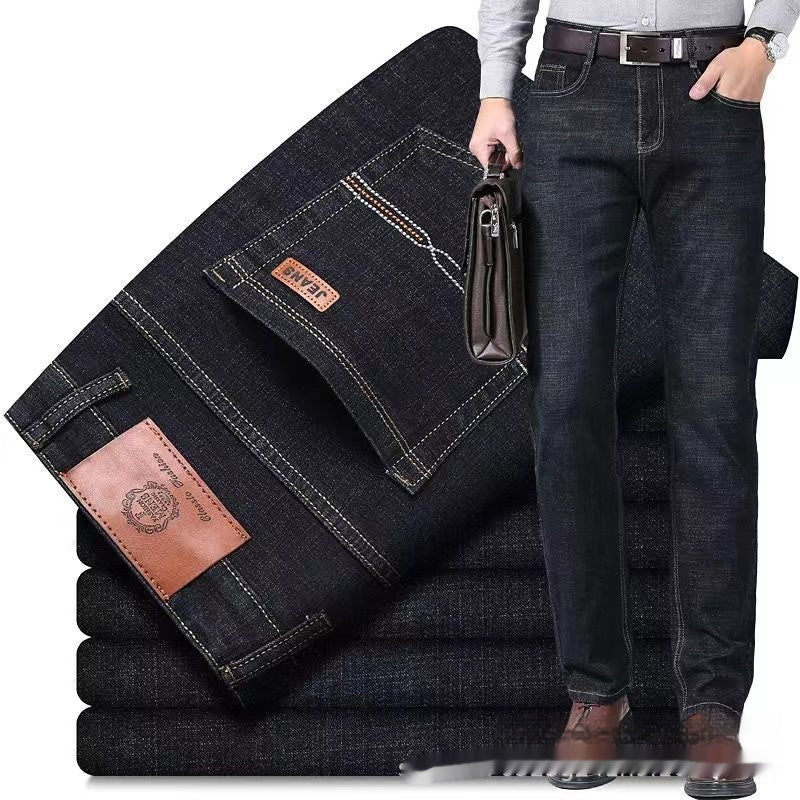 Mens Straight-leg Loose-fit Durable Casual Jeans