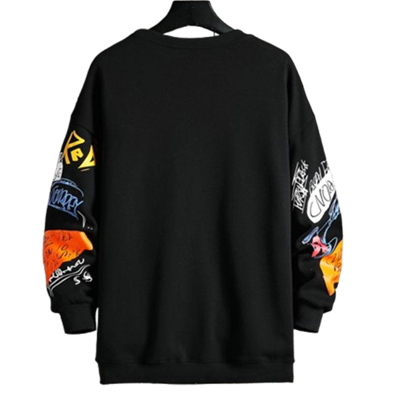 SingleRoad Mens Crewneck Sweatshirt Men Harajuku Oversized Japanese Streetwear Hip Hop Black Hoodie Men Sweatshirts Hoodies