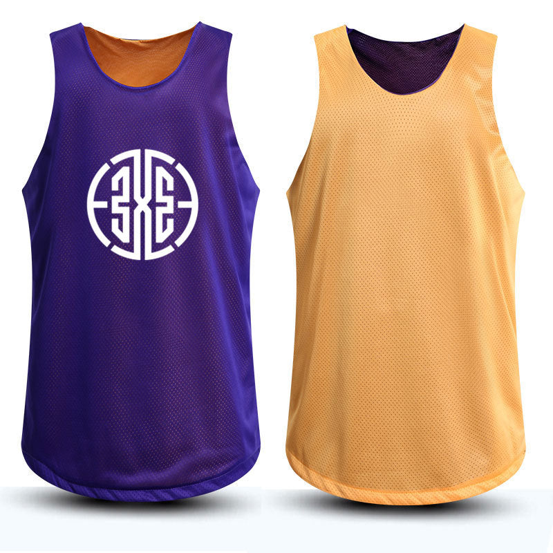 Double-sided vest basketball suit