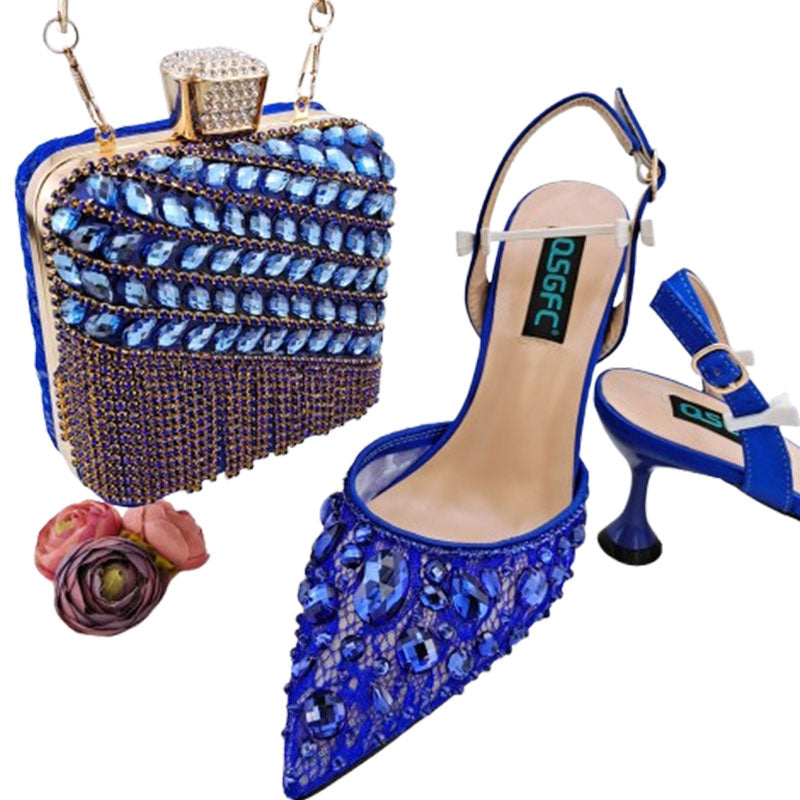 Ladies' Party Sandals And Diamond Bags