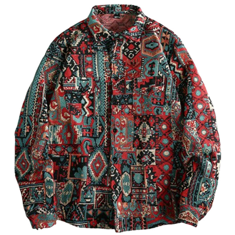 Men's Jacquard Pattern Long Sleeve