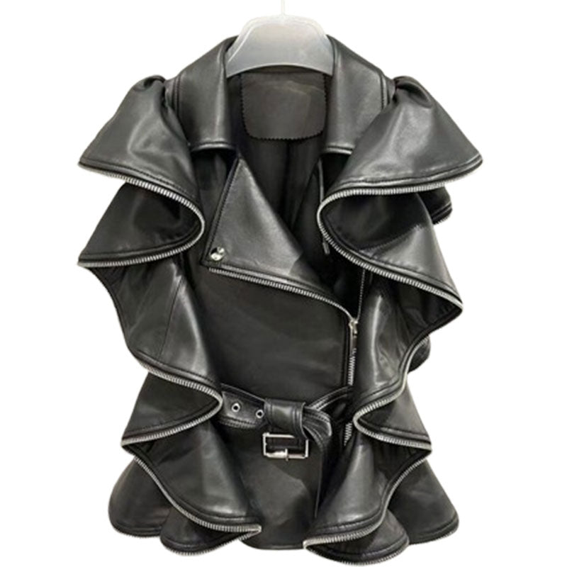 Sheepskin Leather Vest Heavy Work Sheepskin Coat