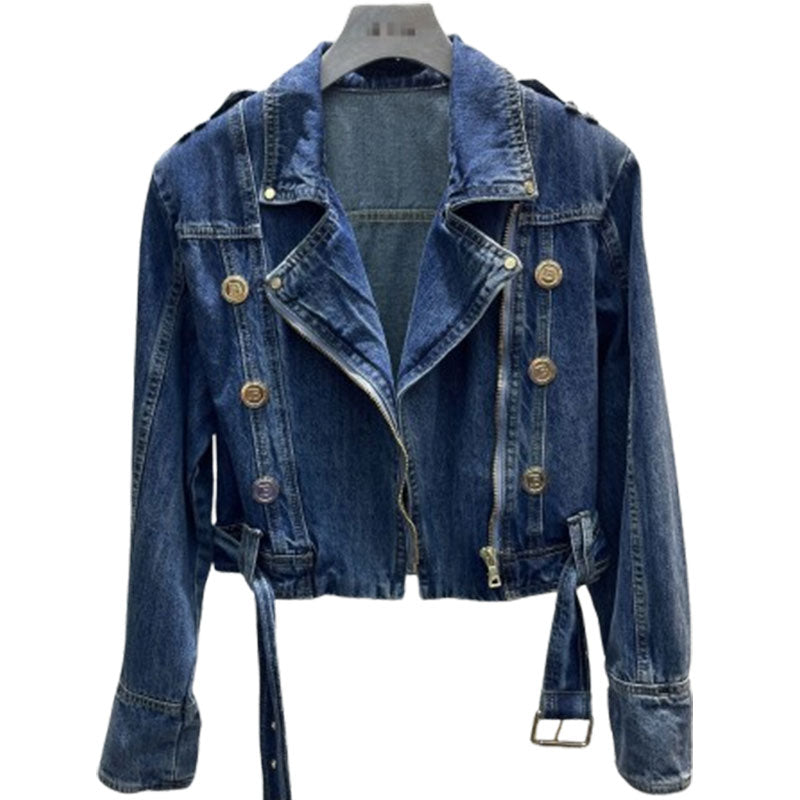 Popular Street Cool Button Denim Coat Korean Style Loose And Idle Fan Car Top