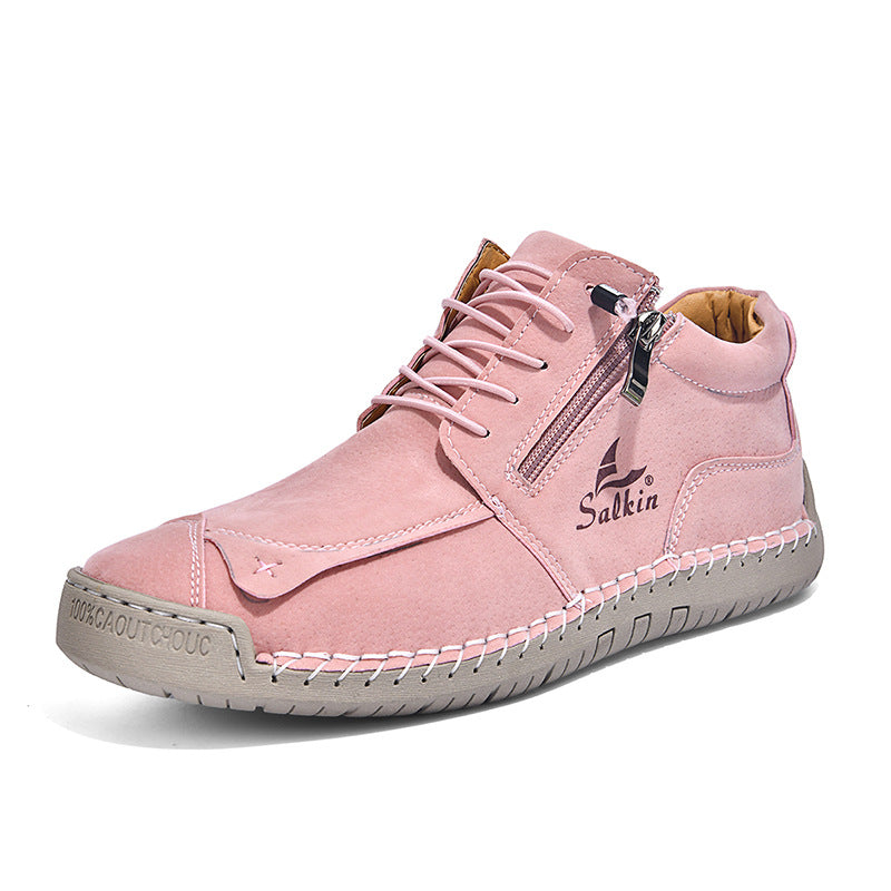 Hand-stitched Unisex Shoes With Soft Soles For Fallwinter