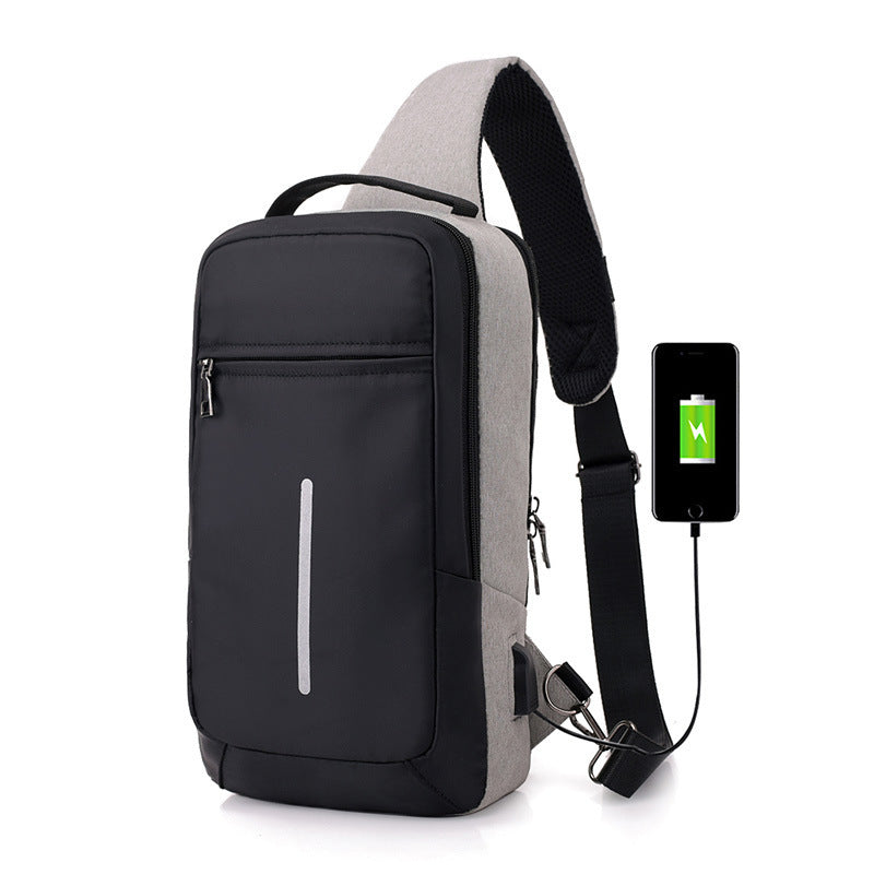 Anti-Theft USB Charging Chest Bag – Waterproof Crossbody Sling for Travel & Daily Use