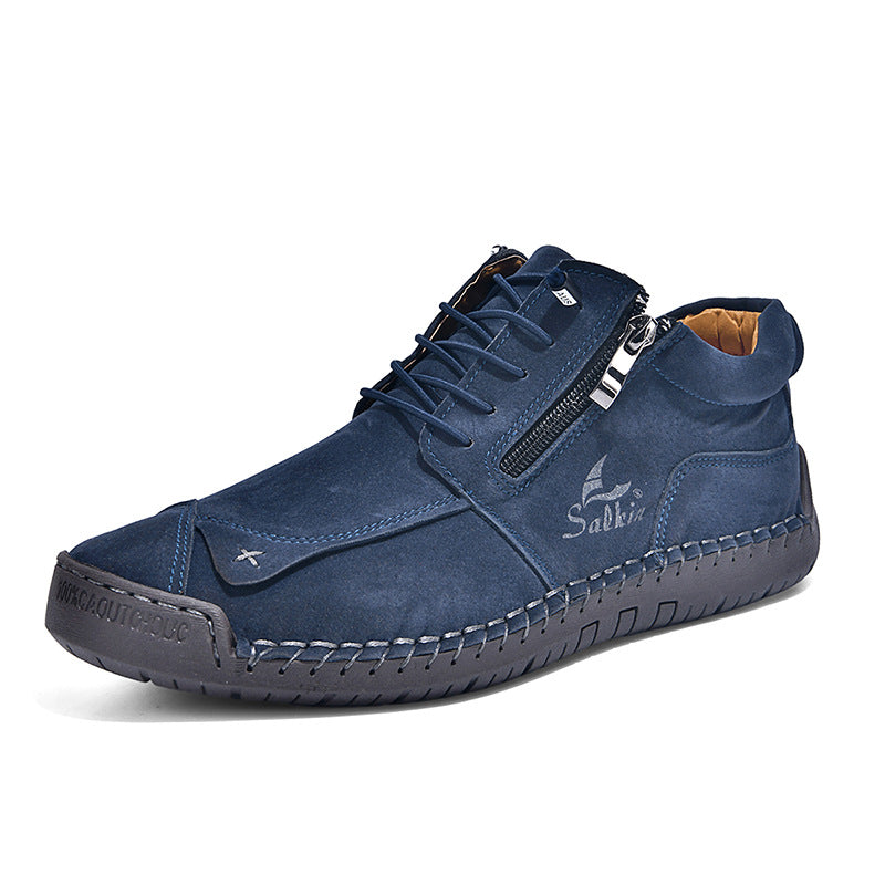 Hand-stitched Unisex Shoes With Soft Soles For Fallwinter