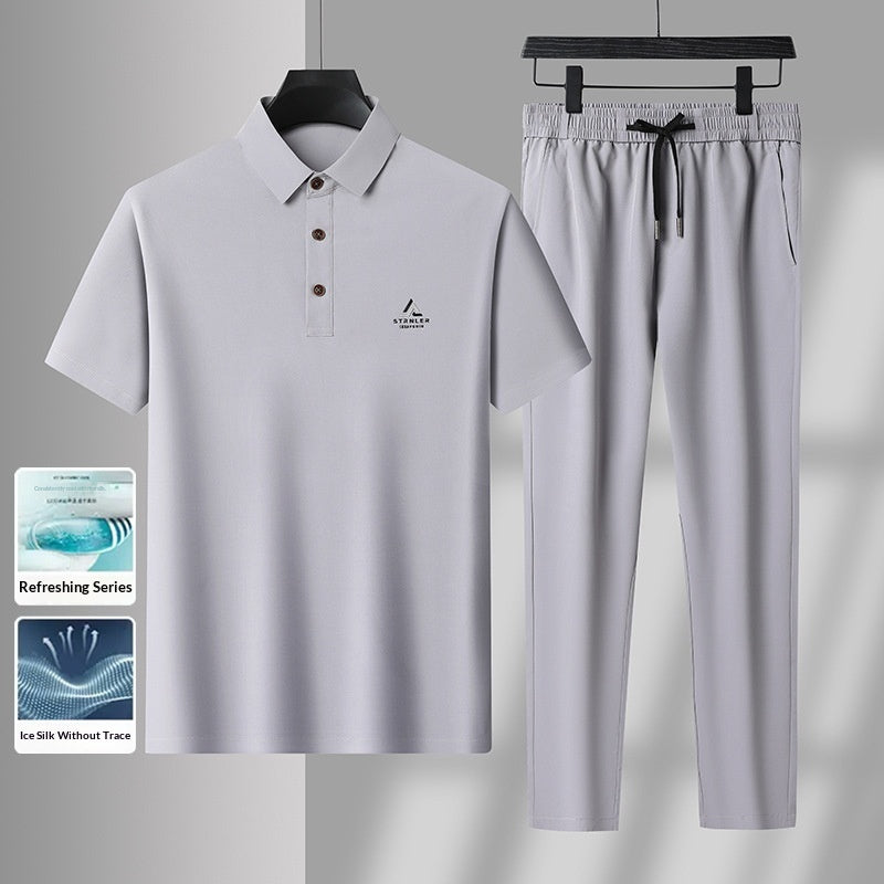 T-shirt Casual Sport Two-piece Set Casual Pants