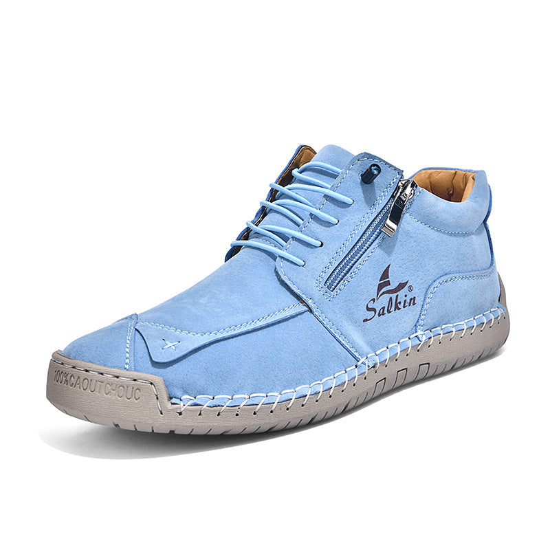 Hand-stitched Unisex Shoes With Soft Soles For Fallwinter