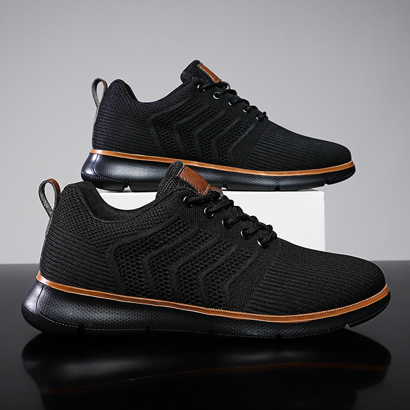 Plus-size Mens Shoes Flyknit Mesh Shoes Casual Sports Shoes