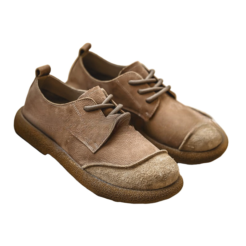 Casual Lace Up All Inclusive Birkenstock Men's Versatile Vintage Casual Leather Shoes