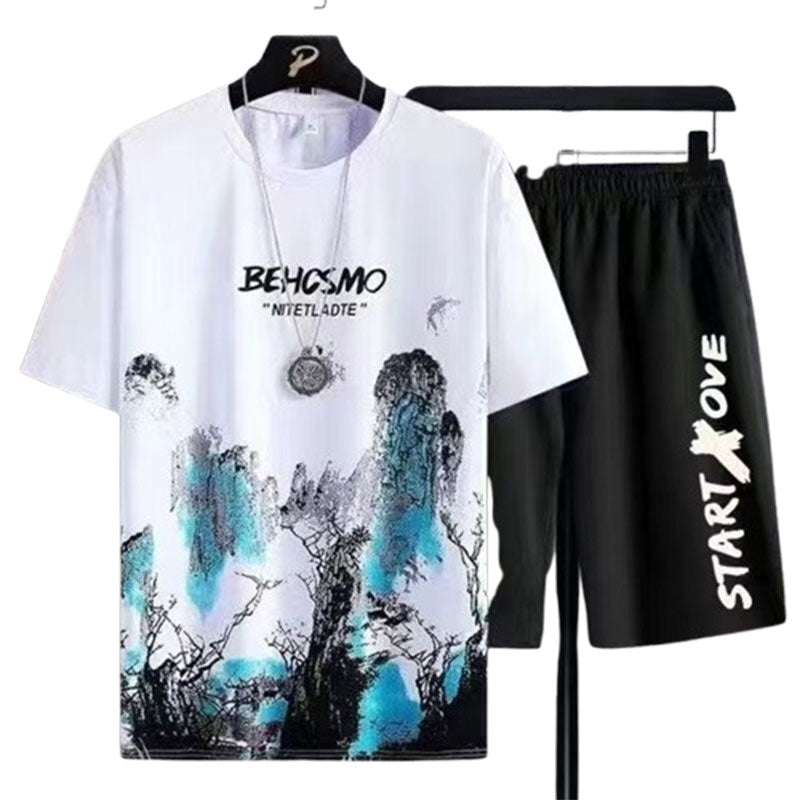 Short-sleeved Shorts Suit Men's Summer New Sports And Leisure
