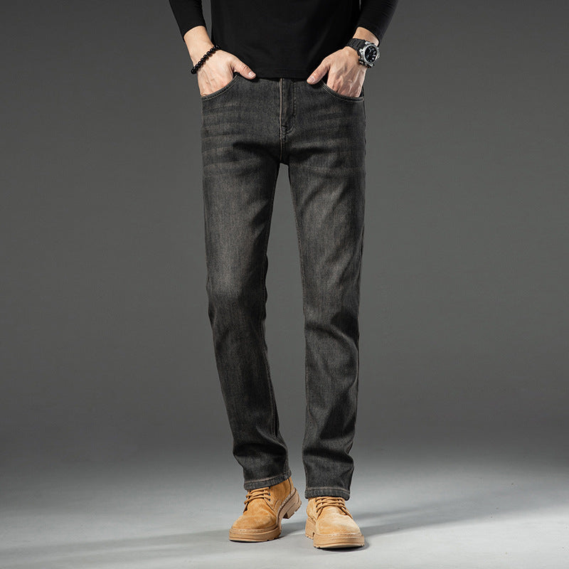 Mens Casual Stretch Slimming Retro Blue Skinny Jeans