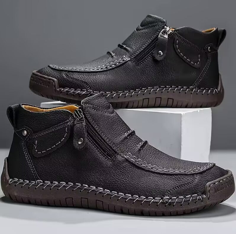 Chelsea Plus Size Men's Shoes Casual Slip-on Flat High Top