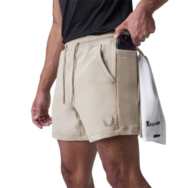 Sports And Fitness Training Cotton Embroidered Shorts