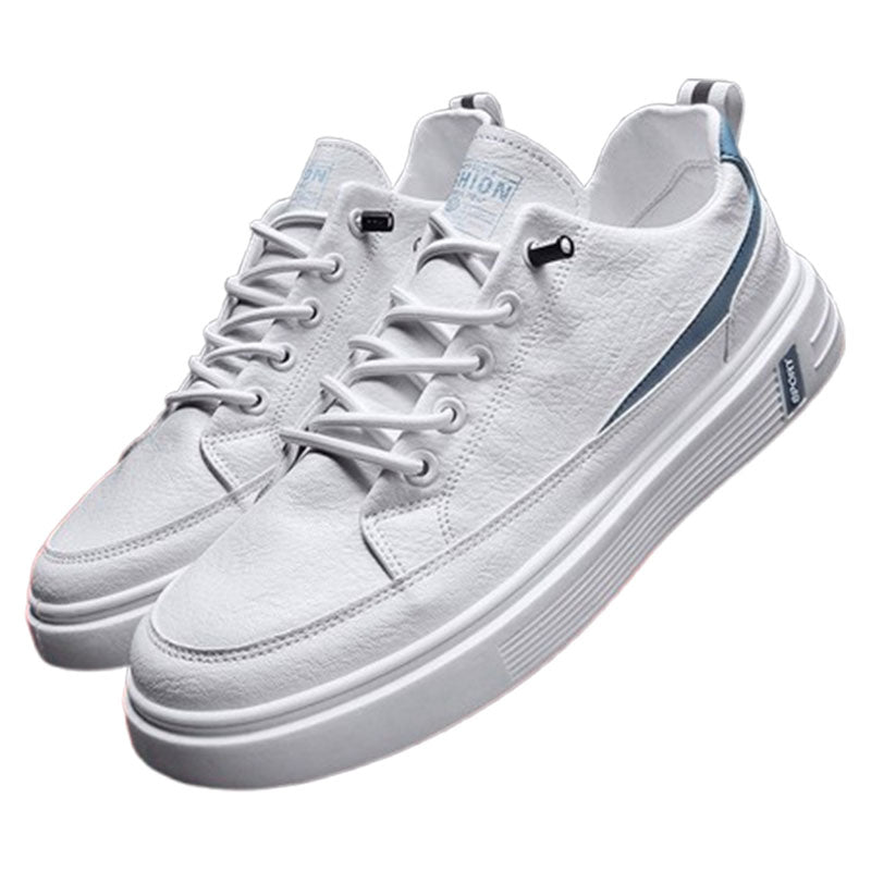 Men's Spring And Autumn Leather Casual Sneakers