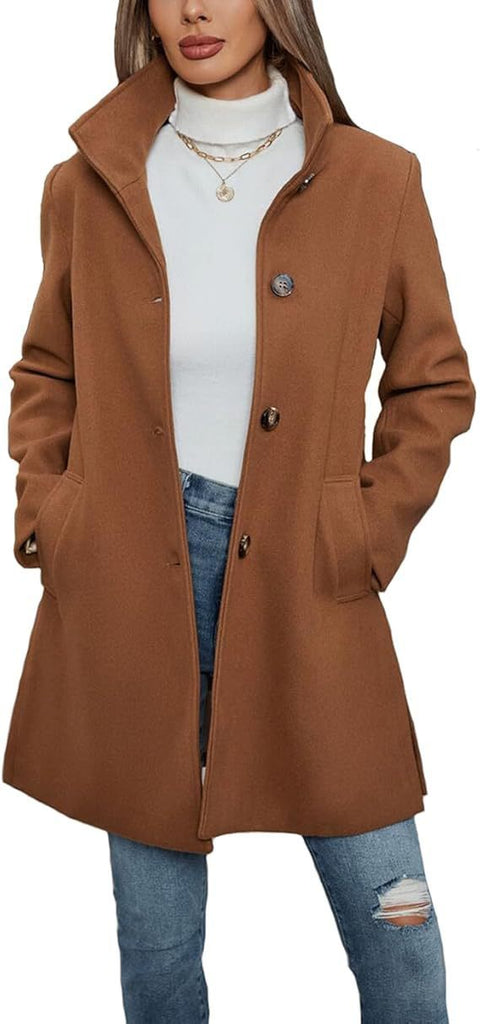 Fashion Casual Autumn And Winter Thick Long Sleeve Woolen Long Thick Coat