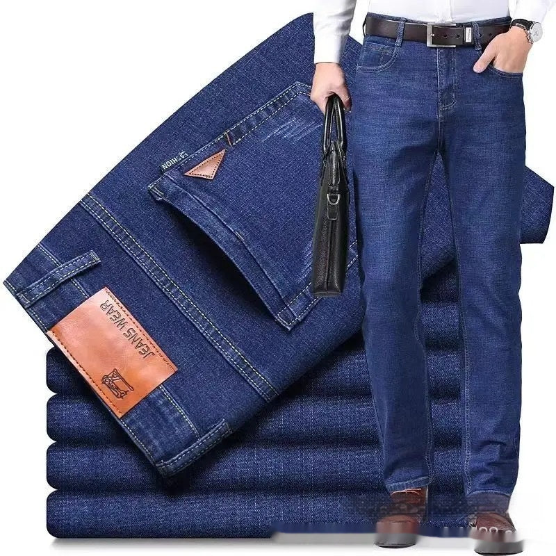 Mens Straight-leg Loose-fit Durable Casual Jeans