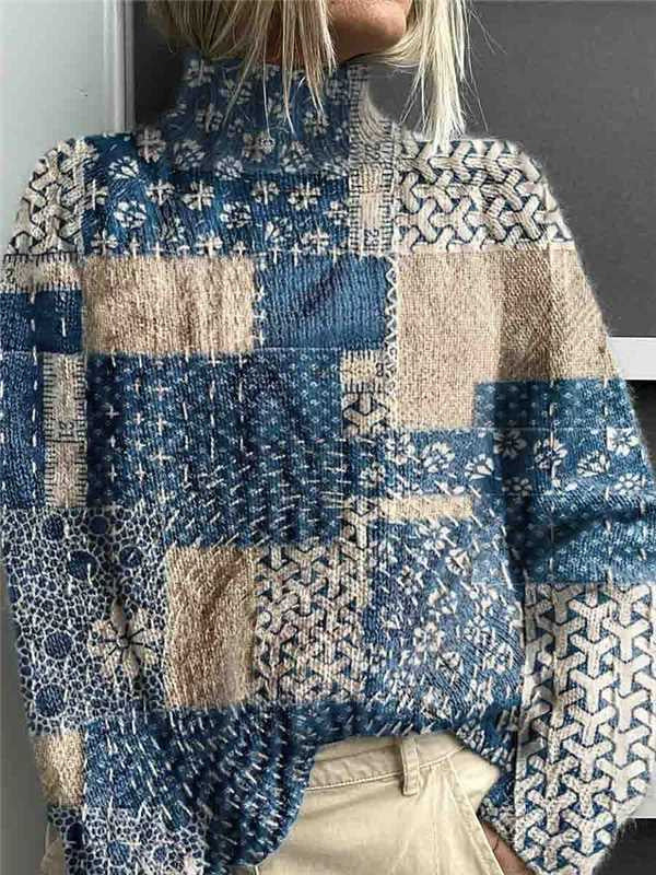 New Christmas Abstract Printing Casual Cloak Coat Cardigan