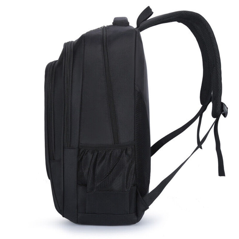 17.3" Waterproof Laptop Backpack 40L - Large Travel Rucksack for Men & Women | Business, School & Work Bag with USB Port & Multi Compartments - Black