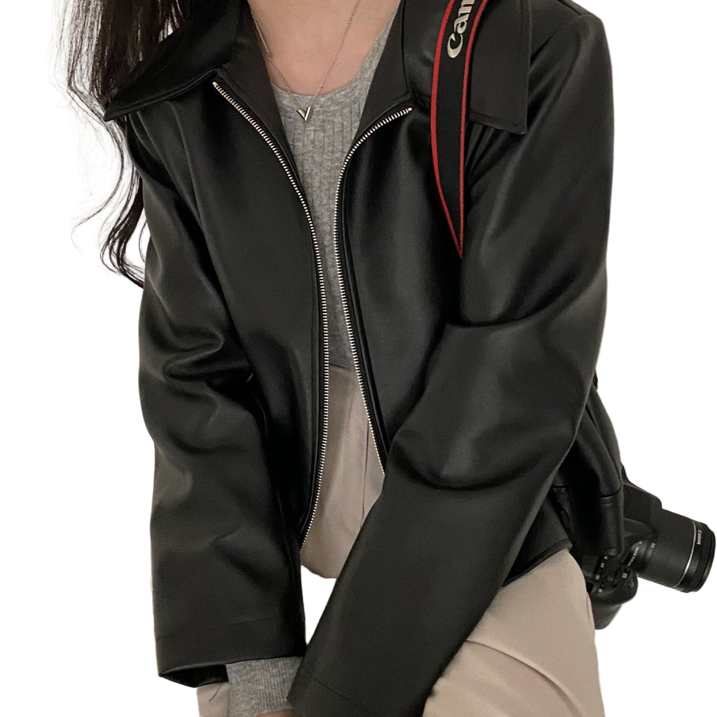 Handsome Cool Girl Versatile Motorcycle Jacket