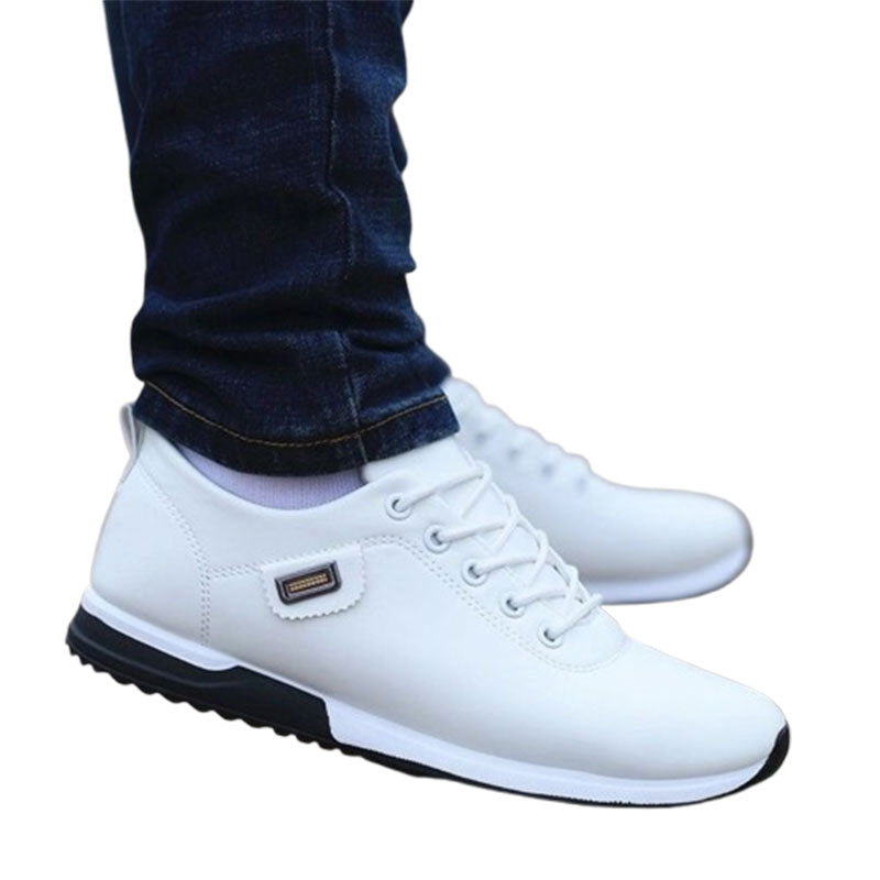 Men's PU Leather Business Casual Shoes for Man Outdoor Breathable Sneakers Male Fashion Loafers Walking Footwear Tenis Feminino