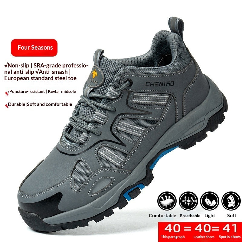 Mens Safety Shoes Puncture-Resistant And Impact-Resistant Work Boots