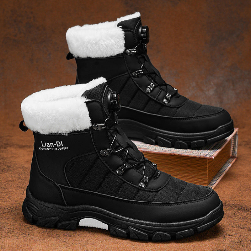 Warm Snow Boots Fleece-lined Thickened Men