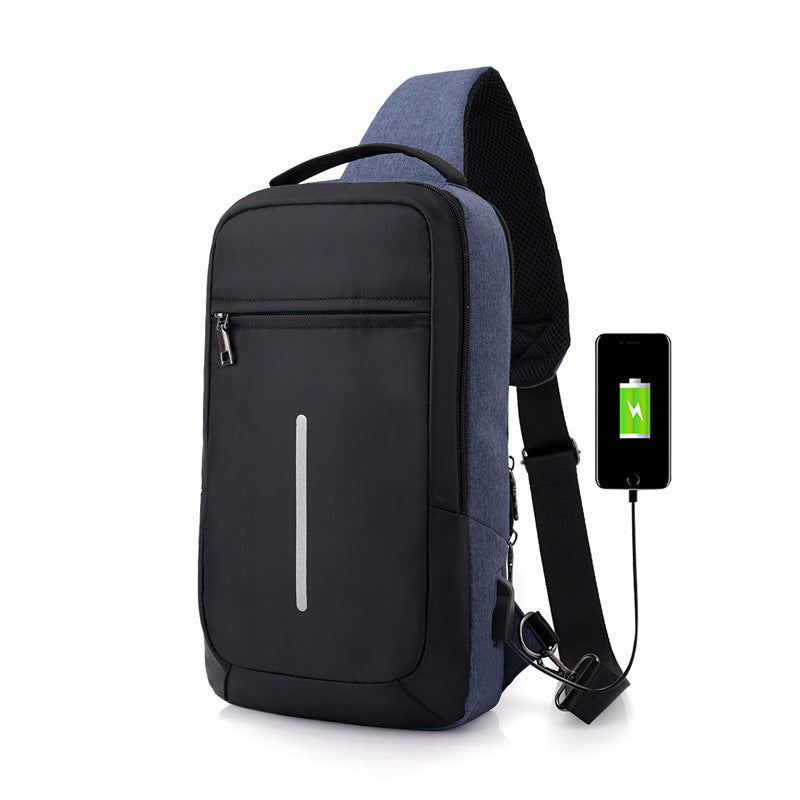 Anti-Theft USB Charging Chest Bag – Waterproof Crossbody Sling for Travel & Daily Use