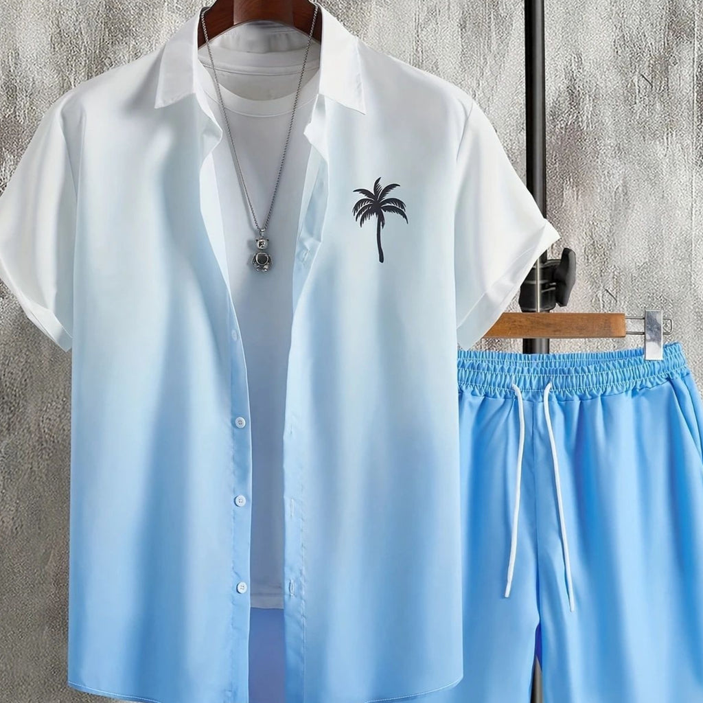 Amazon Men's Summer Suit Ice Breathable Casual Suit Shirt Men's Shirt