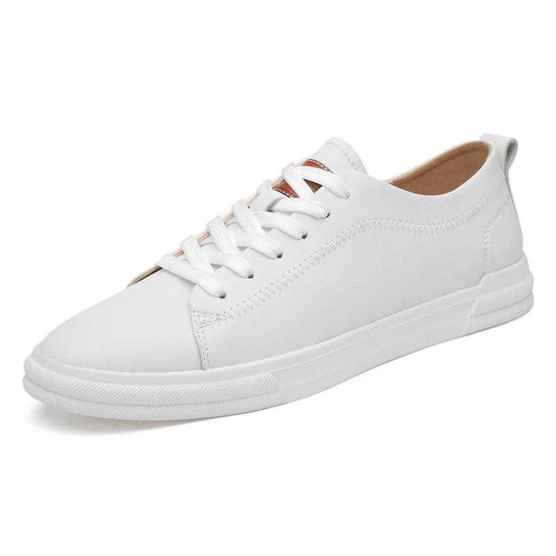 Spring Low-top Lace-up Cowhide Flat Versatile Sports Casual Shoes