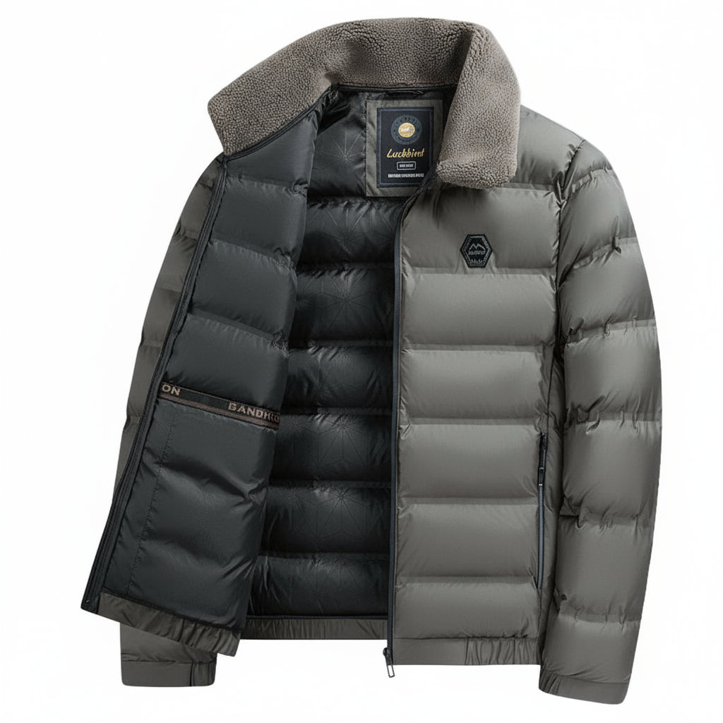 Men's Winter Business Casual Lapels Fur Collar Coat