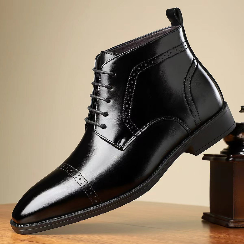 Men's Pointed-Toe Leather Dress Boots - Coalboyz product image 4